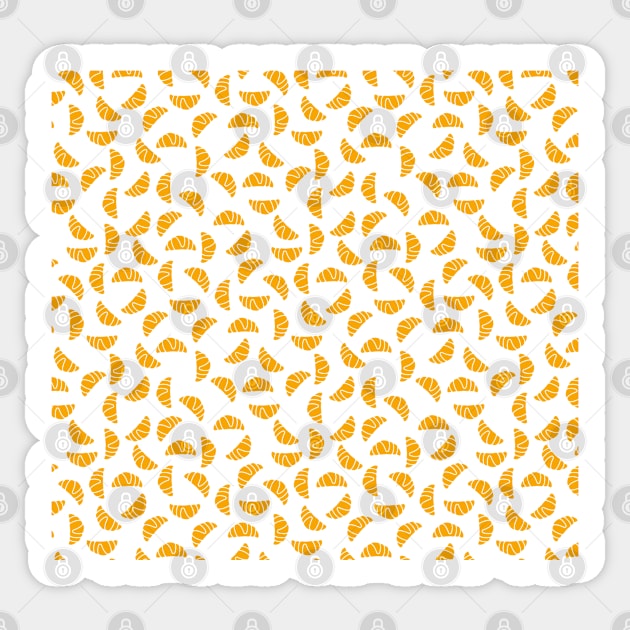 Croissant pattern Sticker by Florin Tenica